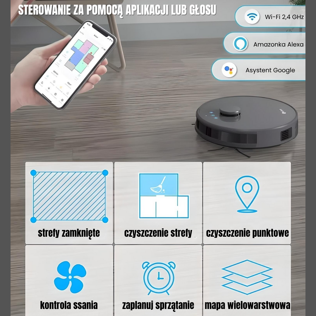Inteligentny Robot 3w1 CleanPro™ - ZAPOMNIJ O MYCIU, ODKURZANIU I SUSZENIU