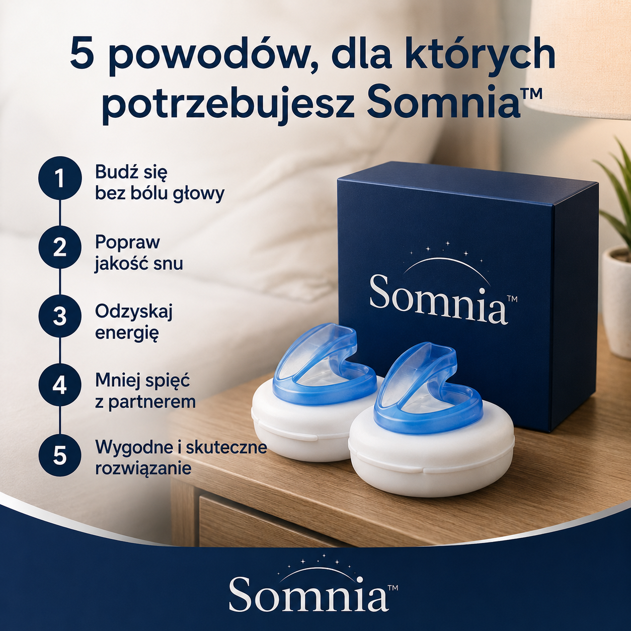 1+1 GRATIS DZIŚ | Somnia™ - Jedyna szyna przeciw chrapaniu, która rozwiązuje problem chrapania i problemów ze snem | 30 nocy na próbę