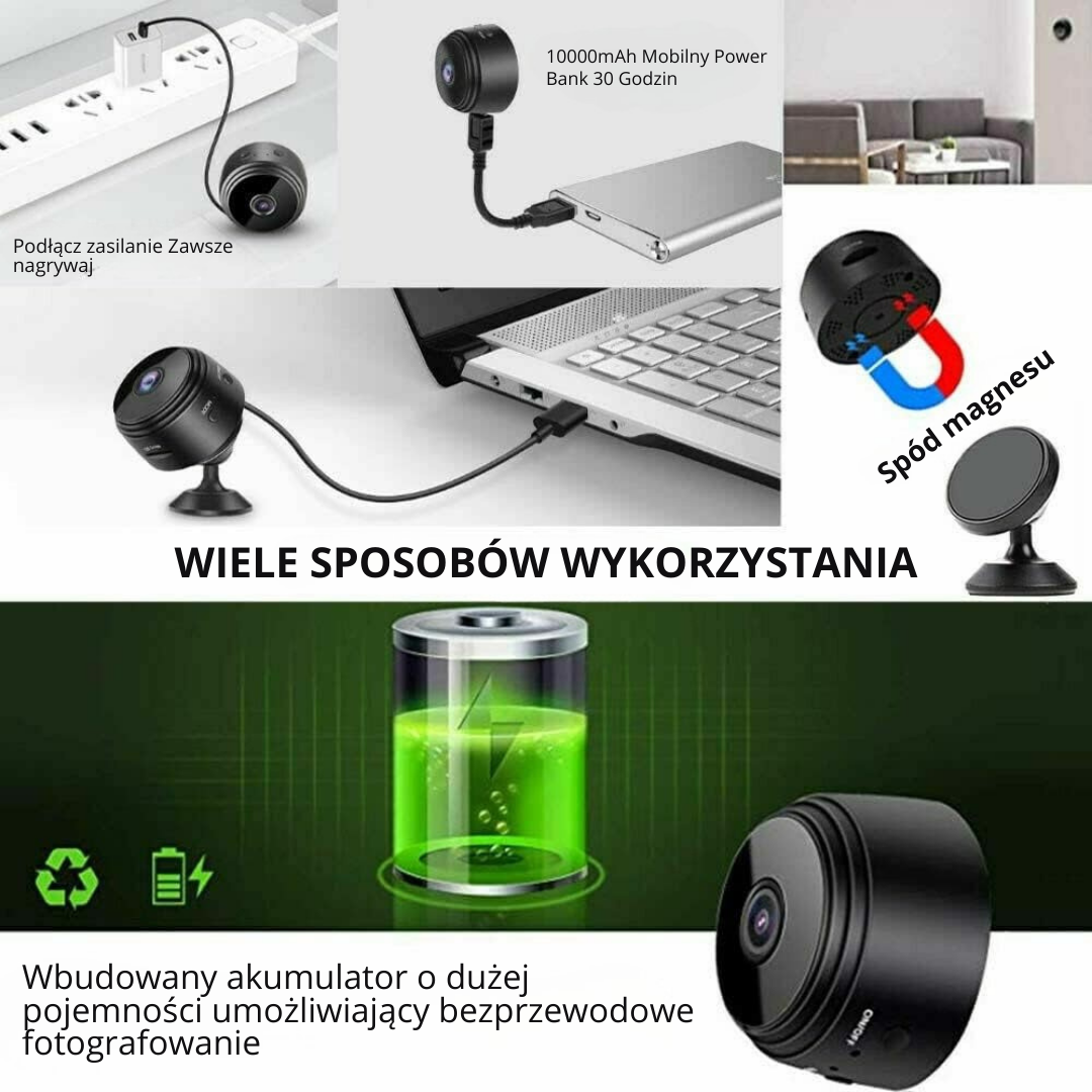 Minikamera szpiegowska 1080p HD