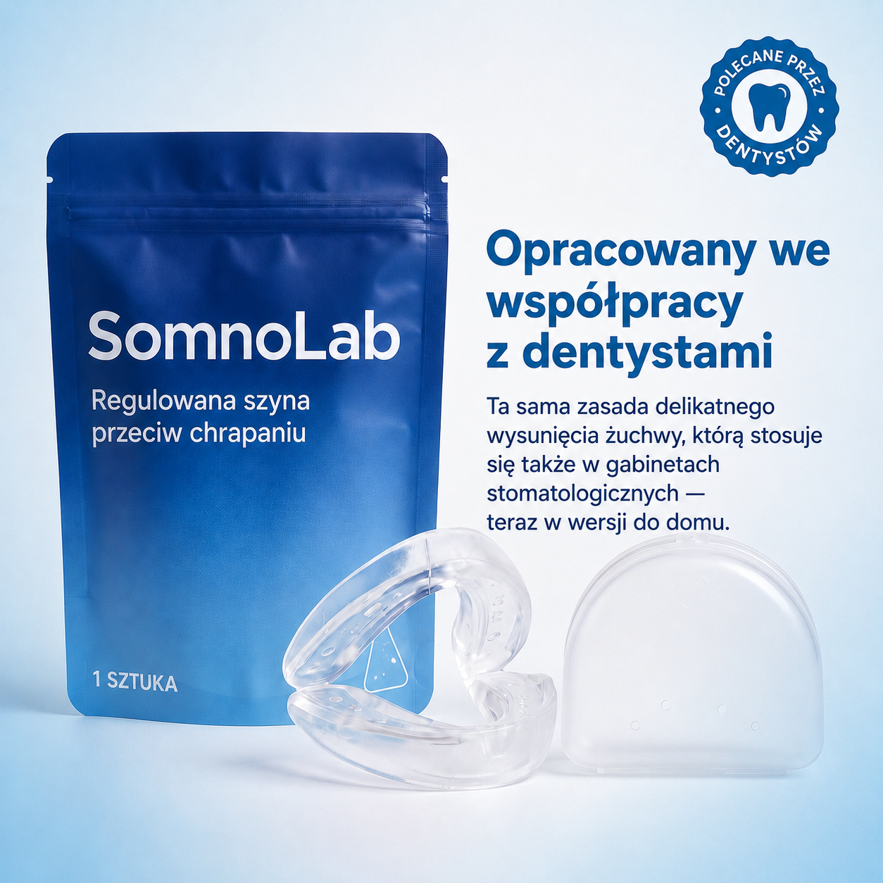 Pozbądź się chrapania już od pierwszej nocy – SomnoLab (+ HIGIENICZNE ETUI OCHRONNE GRATIS)